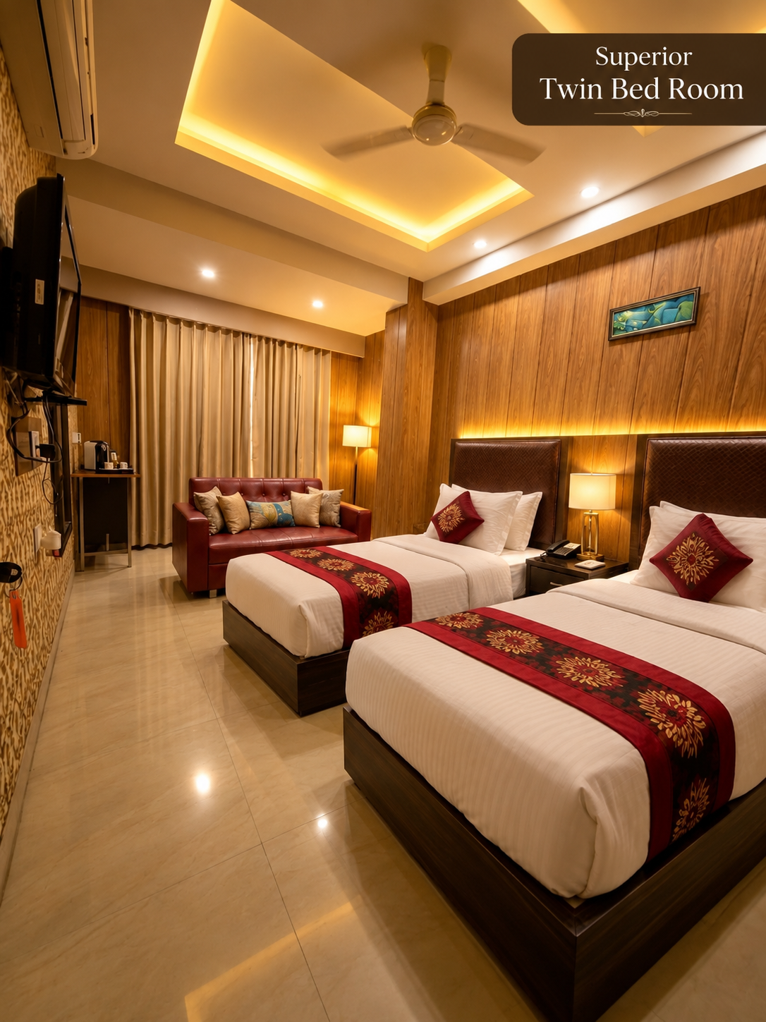 Superior Twin Bed Room at Hotel Imperial Blue